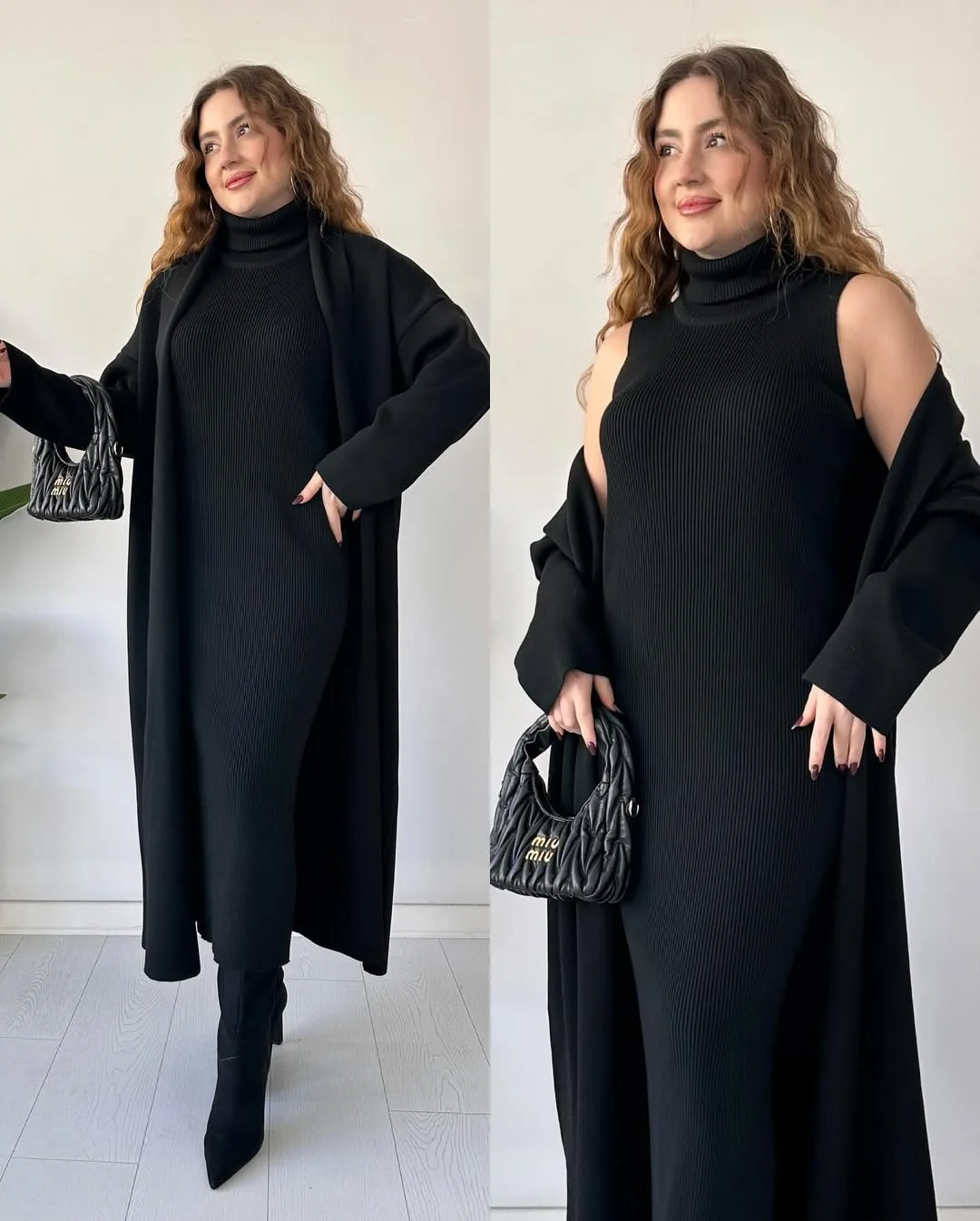Winter Upper Coat & HighNeck BodyCon