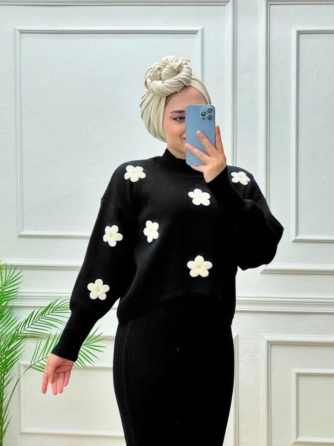 Floral Top & Long Fitted BodyCon Set