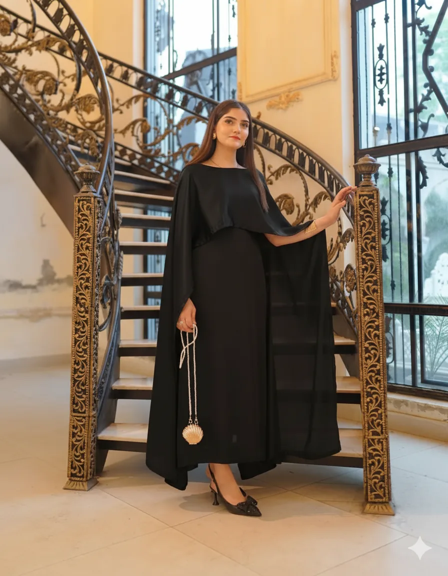 Party Wear Cape Style Maxi