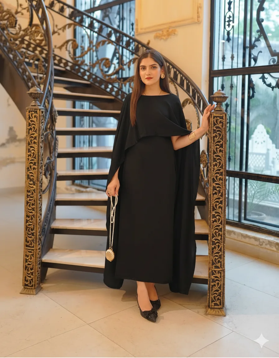 Party Wear Cape Style Maxi