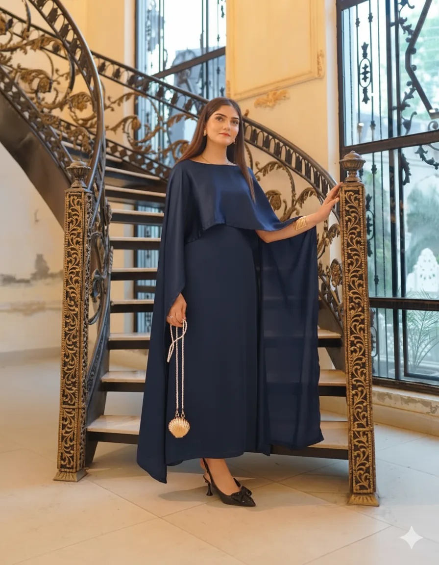 Party Wear Cape Style Maxi