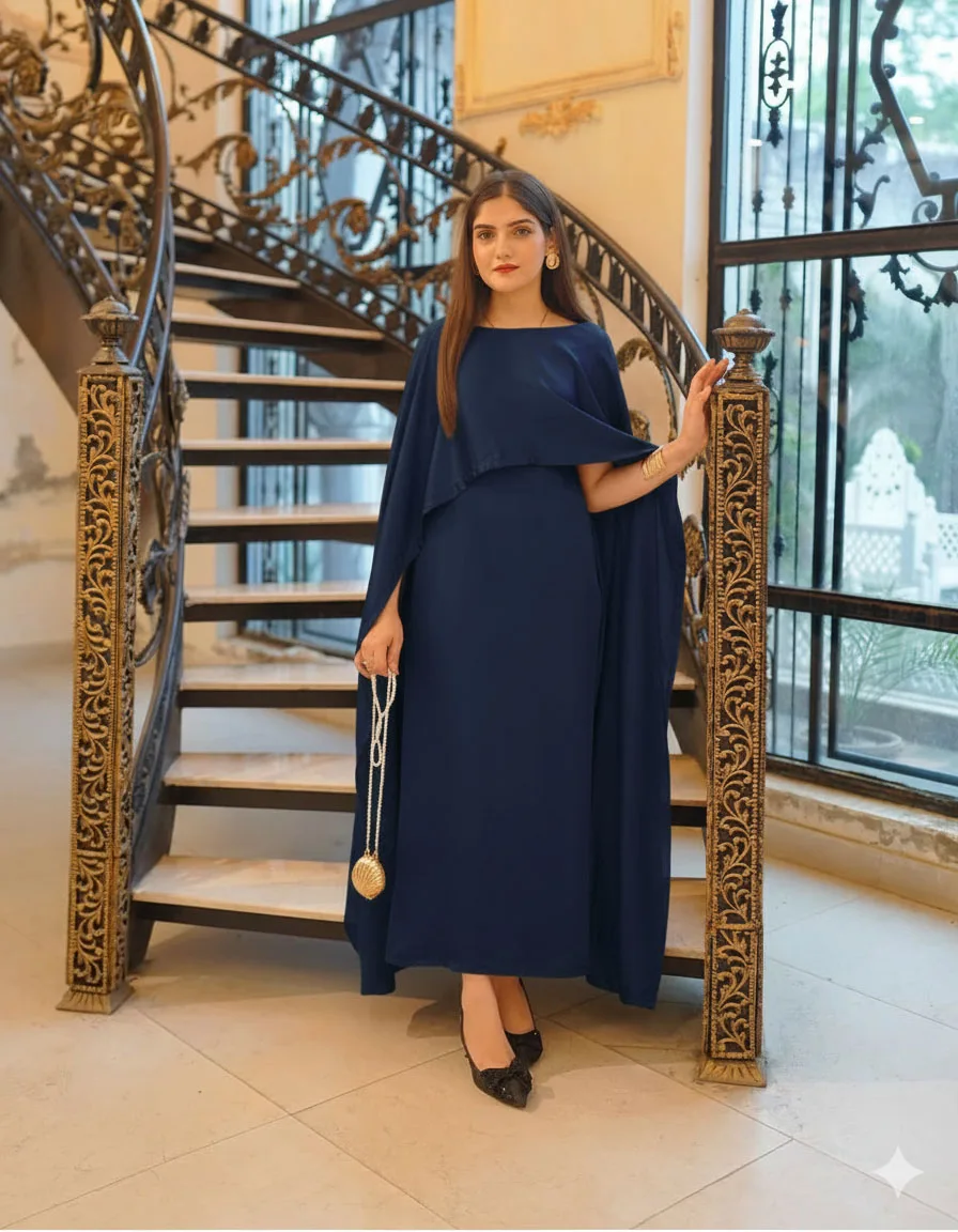 Party Wear Cape Style Maxi