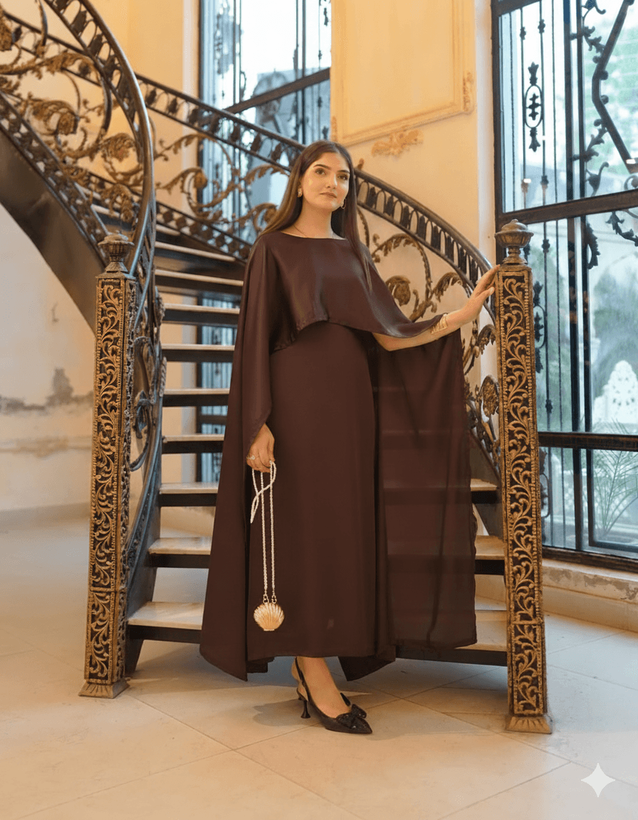 Party Wear Cape Style Maxi