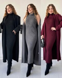 Winter Upper Coat & HighNeck BodyCon
