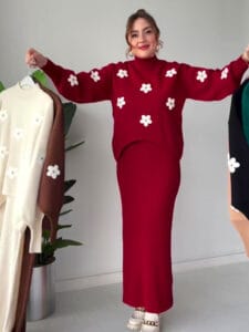 Floral Top & Long Fitted BodyCon Set