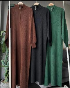 Highneck Long BodyCon Dress