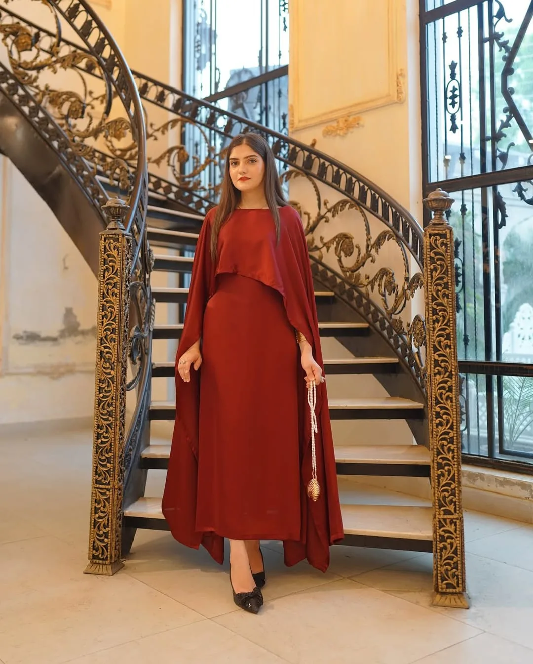 Party Wear Cape Style Maxi