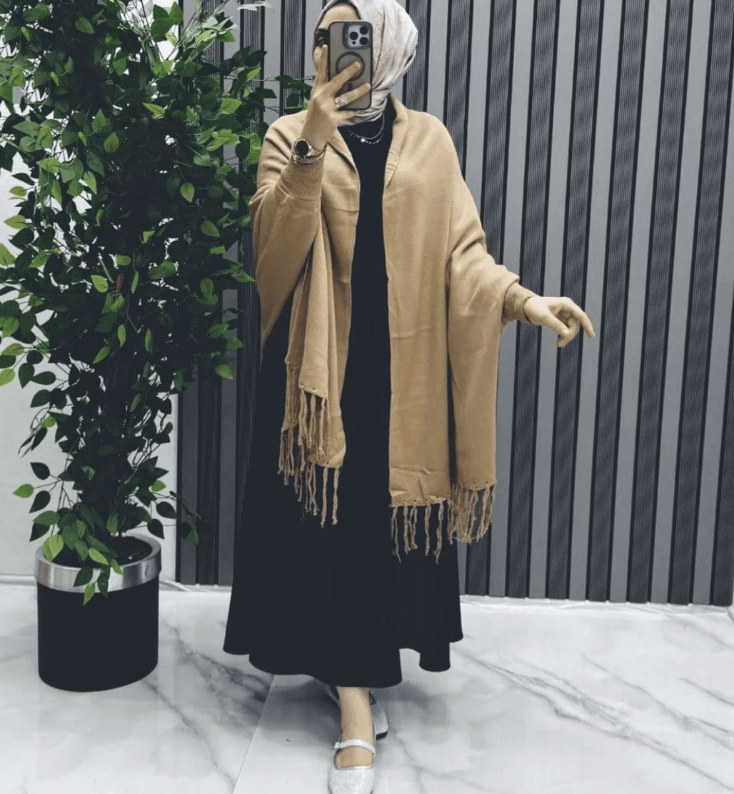 Winter Fleece Poncho Shawl