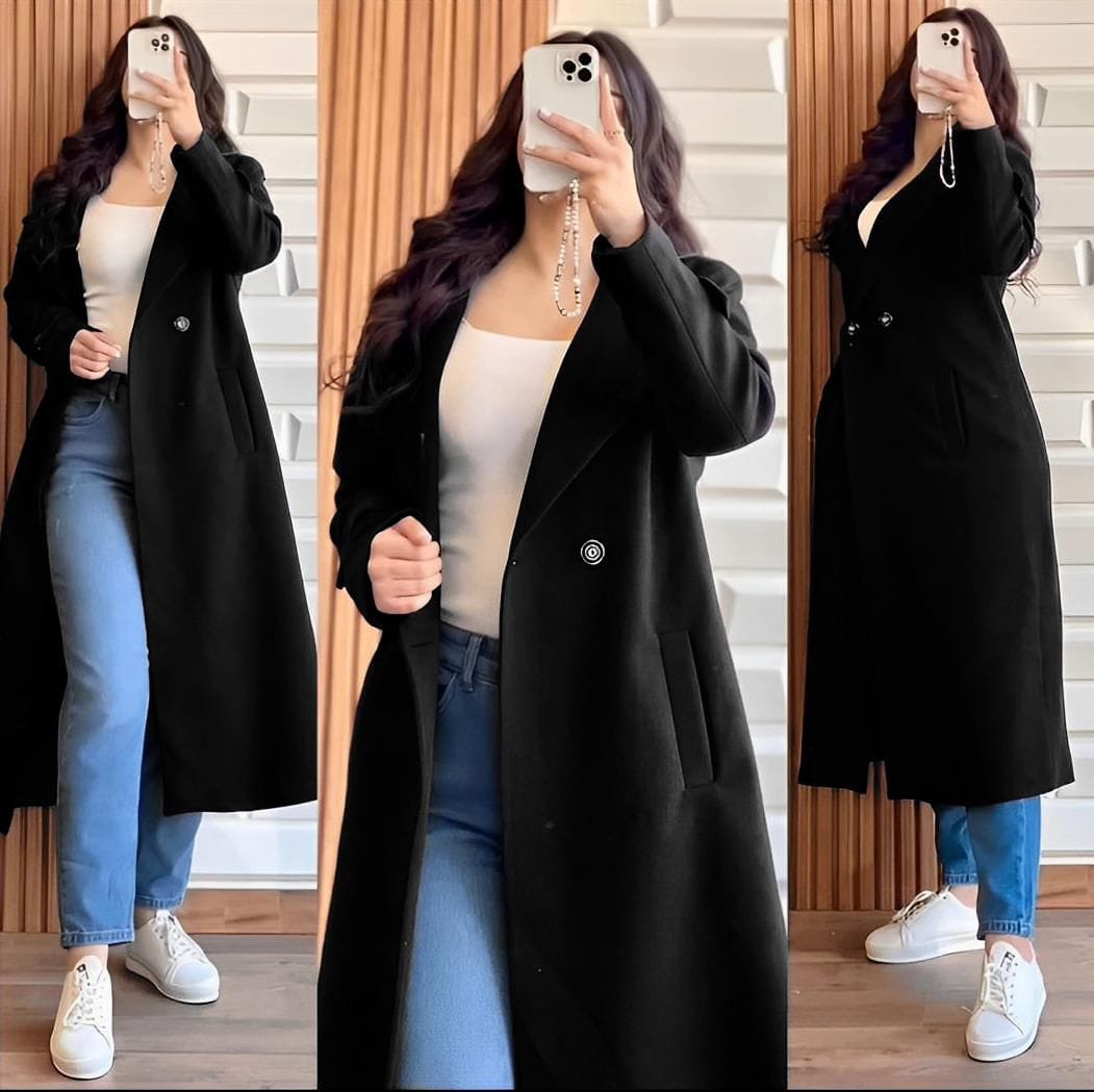 Elegant Pocket Style Long Coat