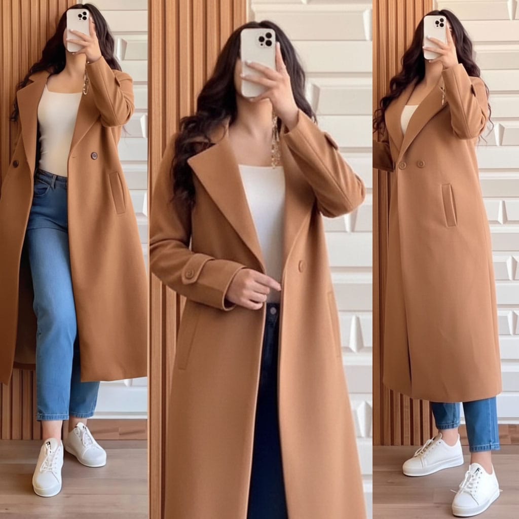 Elegant Pocket Style Long Coat