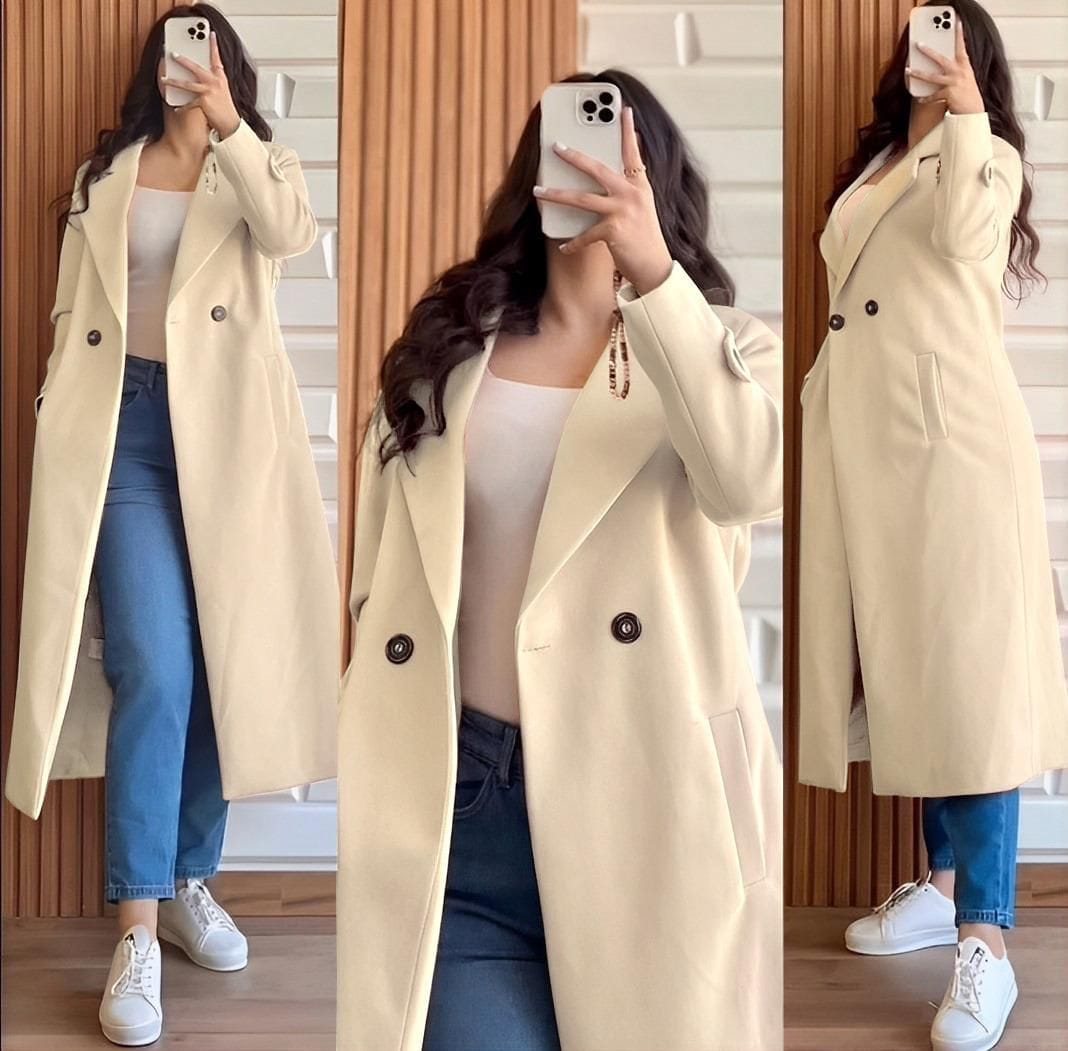 Elegant Pocket Style Long Coat