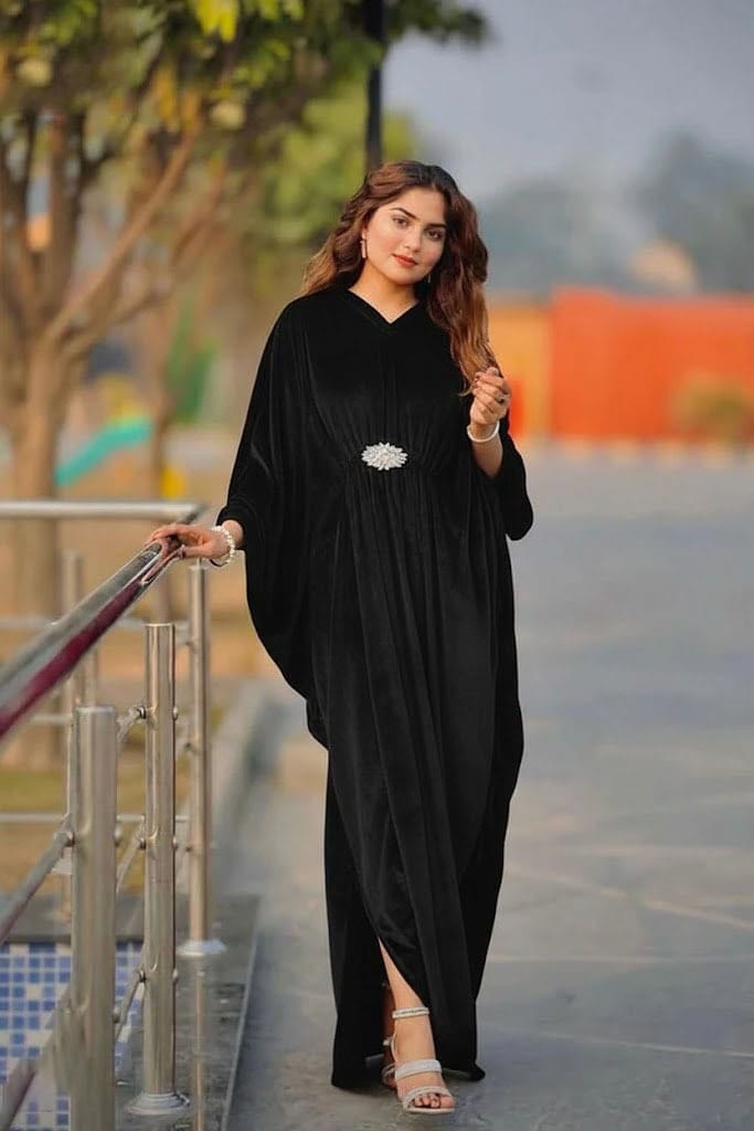 Velvet Kaftan Dress