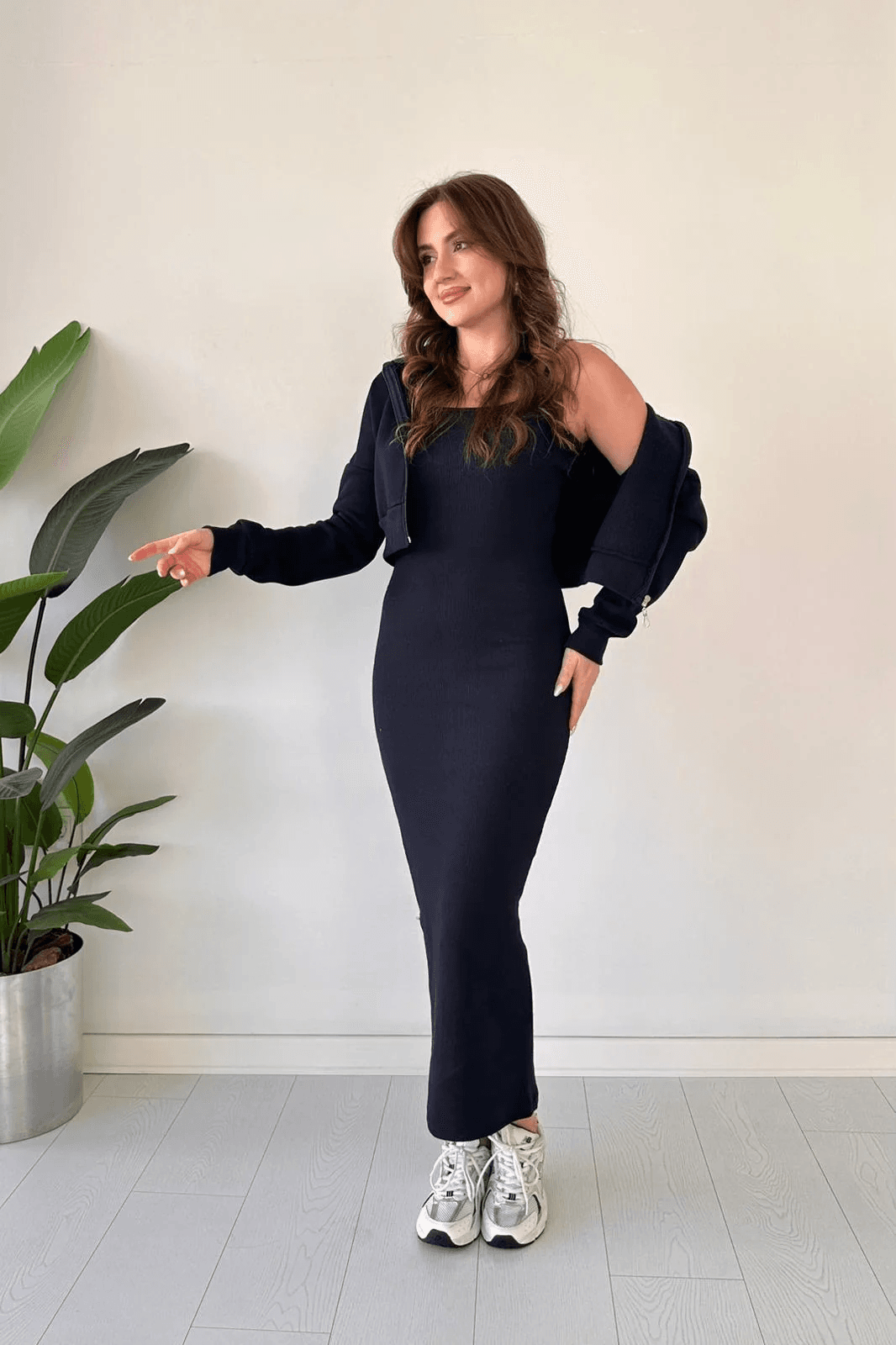 Winter Zipper Hoodie with Fitted Romper 2-Piece