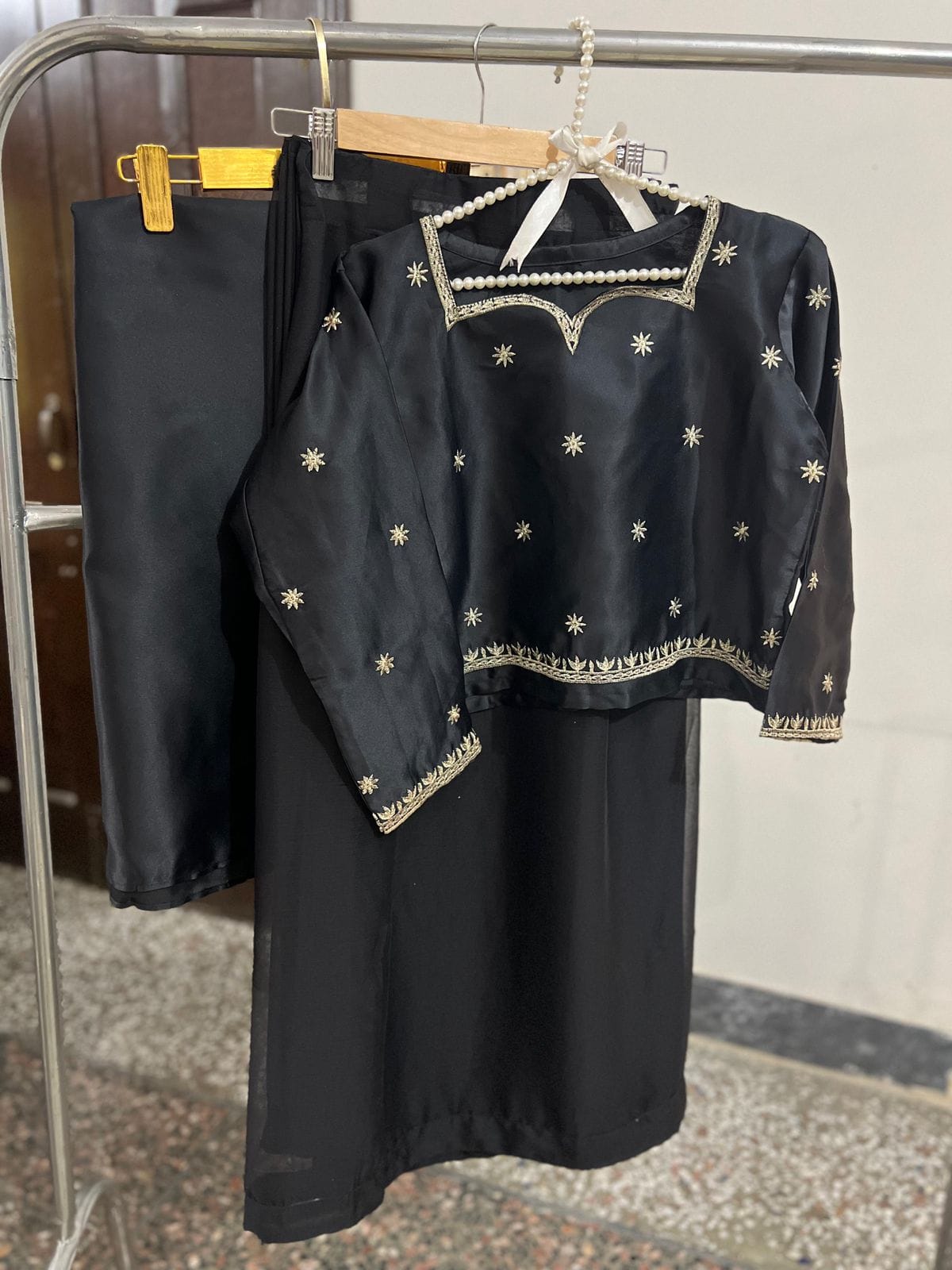 Elegant Embroidered Chiffon Saree