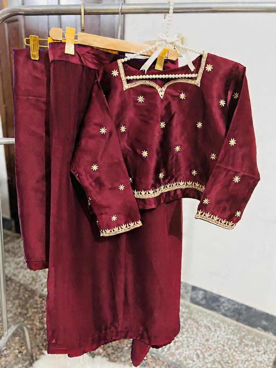 Elegant Embroidered Chiffon Saree