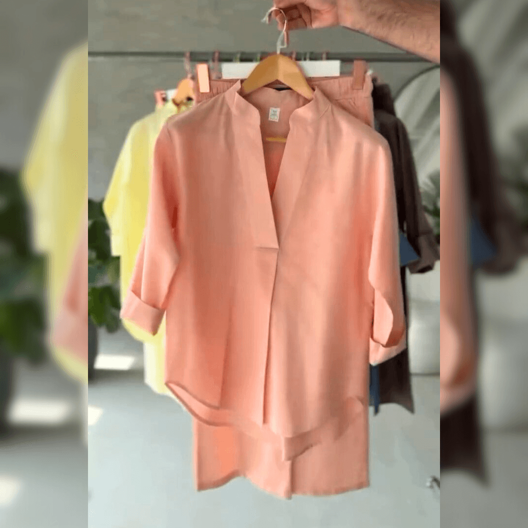 Minimal Design Kurta Trouser Co-Ord Set