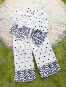 Shirt & Flapper Chikankari Embroidered Co-Ord Set